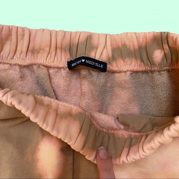 Brandy Melville Bleach Dyed Sweatpants One Size - Picture 3 of 3